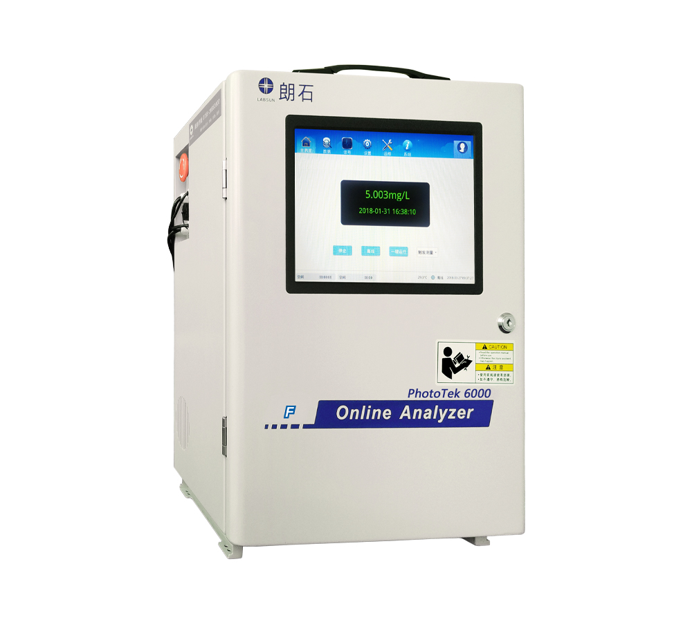 PhotoTek 6000氟化物水质在线监测仪采用氟试剂分光光度法，该方法测试结果符合国家标准《水质·氟化物的测定 氟试剂分光光度法》（HJ488-2009 ），确保了监测数据的准确性和有效性。